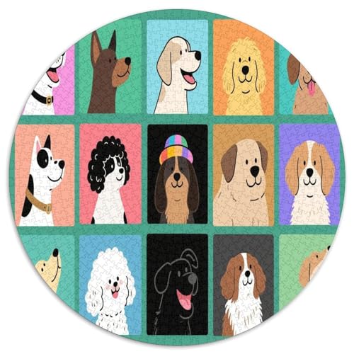 Cartoon-Hund. Gebietete Puzzles. Gehirnvergnügung Puzzle 1000 Teile Puzzle Für Erwachsene 1000pcs (67.5x67.5cm) von junsuoxiao