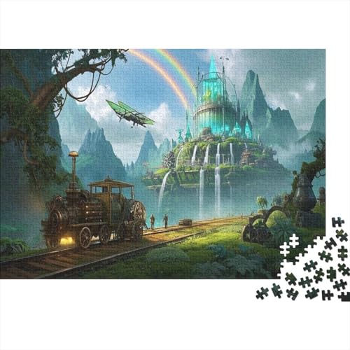 Dampföko Puzzles 1000-Stück Like Für Erwachsene Bildungsspiele Dekoration Zu Hause Zug Poster Landscape 1000pcs (75x50cm) von junsuoxiao
