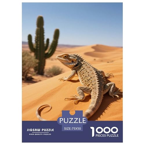 Echse in der Wüstenslandschaft. Phrynosoma. 1000-Teil-Puzzle Für Erwachsene. Puzzles 1000 Teilen. Erzieherische Spiele. Home-Dekoration. 1000pcs Puzzle 1000pcs (75x50cm) von junsuoxiao