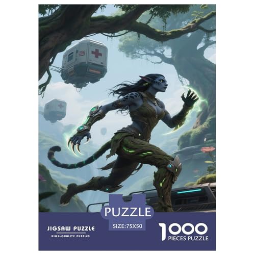 Fantasie-Spiel-Plakate. Mythische-Kreaturen-Kunst. 1000-Teil-Puzzle Für Erwachsene. Puzzles 1000 Teilen. Erzieherische Spiele. Home-Dekoration. Puzzle 1000pcs (75x50cm) von junsuoxiao