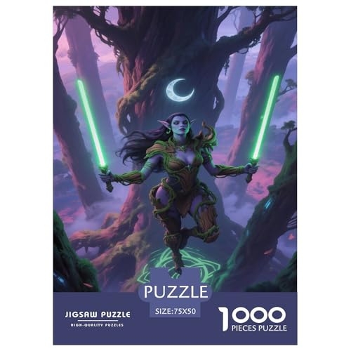 Fantasie-Spiel-Plakate. Mythische-Kreaturen-Kunst. 1000-Teil-Puzzle Für Erwachsene. Puzzles 1000 Teilen. Erzieherische Spiele. Home-Dekoration. Puzzle 1000pcs (75x50cm) von junsuoxiao