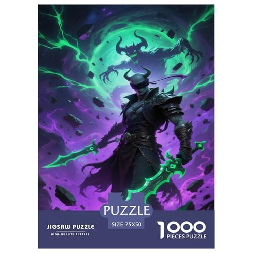 Fantasie-Spiel-inspiriertes Plakat. Demon Jäger. 1000-Teil-Puzzle Für Erwachsene. Puzzles 1000 Teilen. Erzieherische Spiele. Home-Dekoration. 1000pcs Puzzle 1000pcs (75x50cm) von junsuoxiao