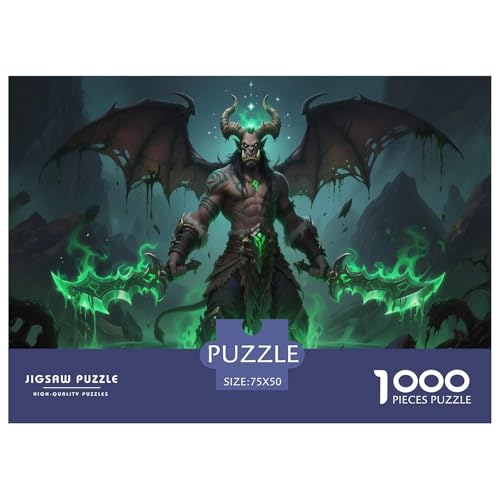 Fantasie-Spiel-inspiriertes Plakat. Demon Jäger. 1000-Teil-Puzzle Für Erwachsene. Puzzles 1000 Teilen. Erzieherische Spiele. Home-Dekoration. 1000pcs Puzzle 1000pcs (75x50cm) von junsuoxiao