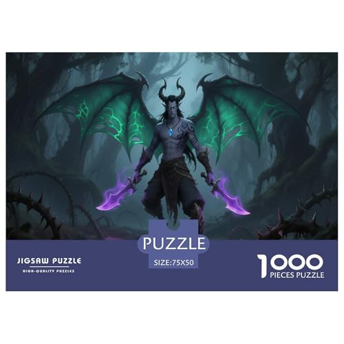 Fantasie-Spiel-inspiriertes Plakat. Demon Jäger. 1000-Teil-Puzzle Für Erwachsene. Puzzles 1000 Teilen. Erzieherische Spiele. Home-Dekoration. 1000pcs Puzzle 1000pcs (75x50cm) von junsuoxiao