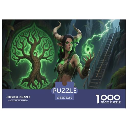 Fantasie-Spiel-inspiriertes Plakat. Druide. 1000-Teil-Puzzle Für Erwachsene. Puzzles 1000 Teilen. Erzieherische Spiele. Home-Dekoration. 1000pcs Puzzle 1000pcs (75x50cm) von junsuoxiao