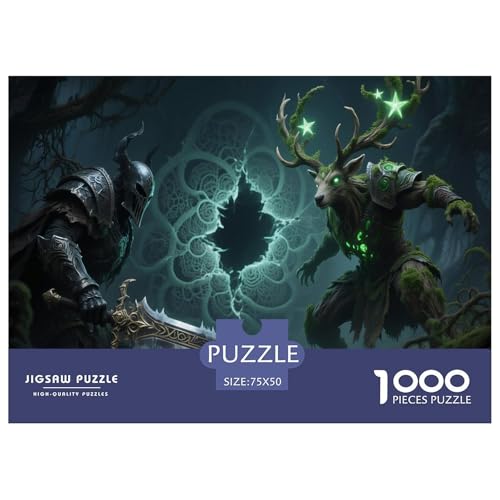 Fantasie-Spiel-inspiriertes Plakat. Druide. 1000-Teil-Puzzle Für Erwachsene. Puzzles 1000 Teilen. Erzieherische Spiele. Home-Dekoration. 1000pcs Puzzle 1000pcs (75x50cm) von junsuoxiao