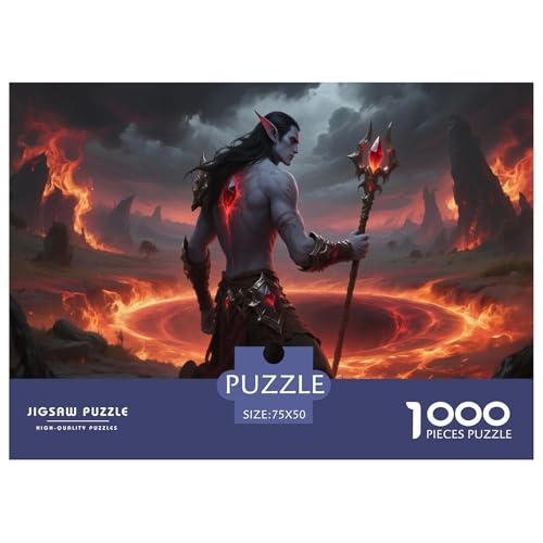 Fantasie-Spiel-inspiriertes Plakat. Hexenmeister. 1000-Teil-Puzzle Für Erwachsene. Puzzles 1000 Teilen. Erzieherische Spiele. Home-Dekoration. 1000pcs Puzzle 1000pcs (75x50cm) von junsuoxiao