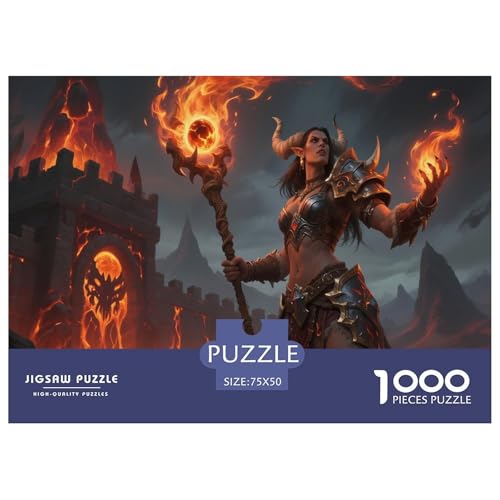Fantasie-Spiel-inspiriertes Plakat. Hexenmeister. 1000-Teil-Puzzle Für Erwachsene. Puzzles 1000 Teilen. Erzieherische Spiele. Home-Dekoration. 1000pcs Puzzle 1000pcs (75x50cm) von junsuoxiao
