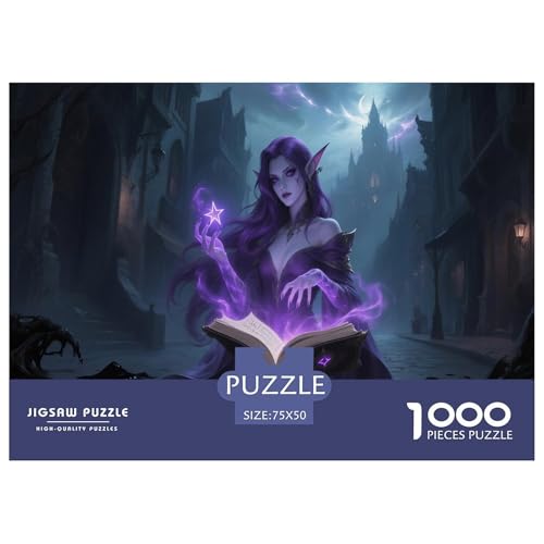 Fantasie-Spiel-inspiriertes Plakat. Hexenmeister. 1000-Teil-Puzzle Für Erwachsene. Puzzles 1000 Teilen. Erzieherische Spiele. Home-Dekoration. 1000pcs Puzzle 1000pcs (75x50cm) von junsuoxiao