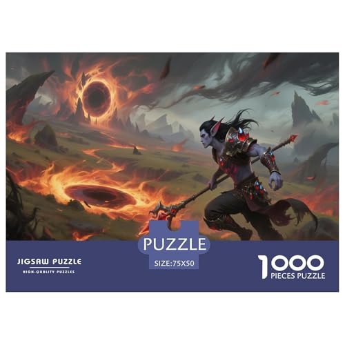 Fantasie-Spiel-inspiriertes Plakat. Hexenmeister. 1000-Teil-Puzzle Für Erwachsene. Puzzles 1000 Teilen. Erzieherische Spiele. Home-Dekoration. 1000pcs Puzzle 1000pcs (75x50cm) von junsuoxiao