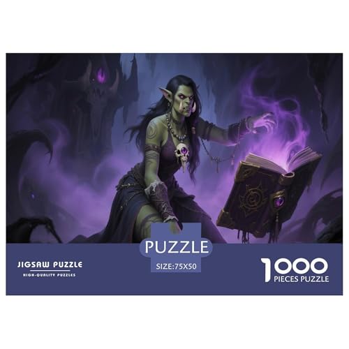 Fantasie-Spiel-inspiriertes Plakat. Hexenmeister. 1000-Teil-Puzzle Für Erwachsene. Puzzles 1000 Teilen. Erzieherische Spiele. Home-Dekoration. 1000pcs Puzzle 1000pcs (75x50cm) von junsuoxiao