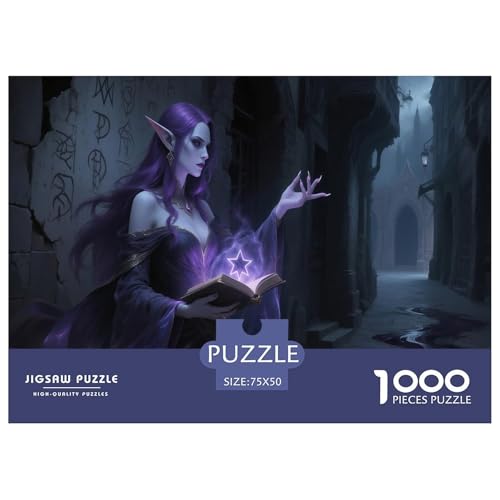 Fantasie-Spiel-inspiriertes Plakat. Hexenmeister. 1000-Teil-Puzzle Für Erwachsene. Puzzles 1000 Teilen. Erzieherische Spiele. Home-Dekoration. 1000pcs Puzzle 1000pcs (75x50cm) von junsuoxiao