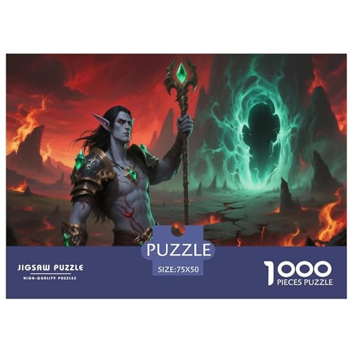 Fantasie-Spiel-inspiriertes Plakat. Hexenmeister. 1000-Teil-Puzzle Für Erwachsene. Puzzles 1000 Teilen. Erzieherische Spiele. Home-Dekoration. 1000pcs Puzzle 1000pcs (75x50cm) von junsuoxiao