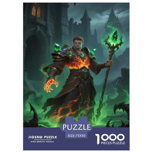 Fantasie-Spiel-inspiriertes Plakat. Hexenmeister. 1000-Teil-Puzzle Für Erwachsene. Puzzles 1000 Teilen. Erzieherische Spiele. Home-Dekoration. 1000pcs Puzzle 1000pcs (75x50cm) von junsuoxiao