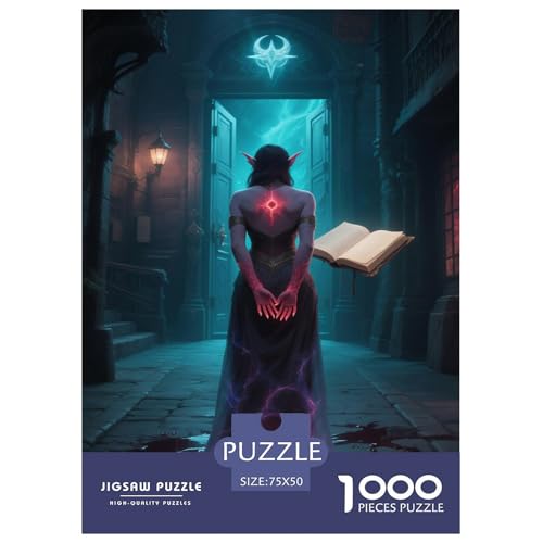 Fantasie-Spiel-inspiriertes Plakat. Hexenmeister. 1000-Teil-Puzzle Für Erwachsene. Puzzles 1000 Teilen. Erzieherische Spiele. Home-Dekoration. 1000pcs Puzzle 1000pcs (75x50cm) von junsuoxiao