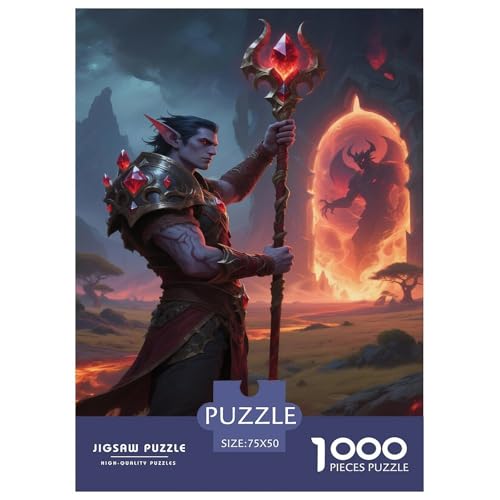 Fantasie-Spiel-inspiriertes Plakat. Hexenmeister. 1000-Teil-Puzzle Für Erwachsene. Puzzles 1000 Teilen. Erzieherische Spiele. Home-Dekoration. 1000pcs Puzzle 1000pcs (75x50cm) von junsuoxiao