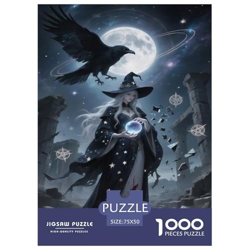 Fantasie-Spiel-inspiriertes Plakat. Hexenmeister. 1000-Teil-Puzzle Für Erwachsene. Puzzles 1000 Teilen. Erzieherische Spiele. Home-Dekoration. 1000pcs Puzzle 1000pcs (75x50cm) von junsuoxiao