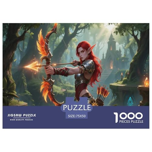 Fantasie-Spiel-inspiriertes Plakat. Jäger. 1000-Teil-Puzzle Für Erwachsene. Puzzles 1000 Teilen. Erzieherische Spiele. Home-Dekoration. 1000pcs Puzzle 1000pcs (75x50cm) von junsuoxiao