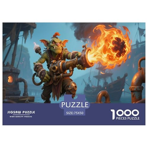 Fantasie-Spiel-inspiriertes Plakat. Jäger. 1000-Teil-Puzzle Für Erwachsene. Puzzles 1000 Teilen. Erzieherische Spiele. Home-Dekoration. 1000pcs Puzzle 1000pcs (75x50cm) von junsuoxiao