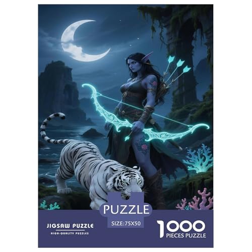 Fantasie-Spiel-inspiriertes Plakat. Jäger. 1000-Teil-Puzzle Für Erwachsene. Puzzles 1000 Teilen. Erzieherische Spiele. Home-Dekoration. 1000pcs Puzzle 1000pcs (75x50cm) von junsuoxiao