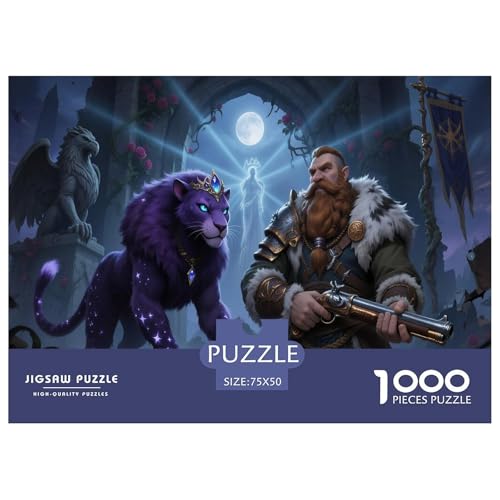 Fantasie-Spiel-inspiriertes Plakat. Jäger. 1000-Teil-Puzzle Für Erwachsene. Puzzles 1000 Teilen. Erzieherische Spiele. Home-Dekoration. 1000pcs Puzzle 1000pcs (75x50cm) von junsuoxiao