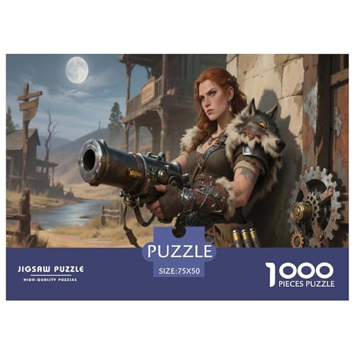 Fantasie-Spiel-inspiriertes Plakat. Jäger. 1000-Teil-Puzzle Für Erwachsene. Puzzles 1000 Teilen. Erzieherische Spiele. Home-Dekoration. 1000pcs Puzzle 1000pcs (75x50cm) von junsuoxiao
