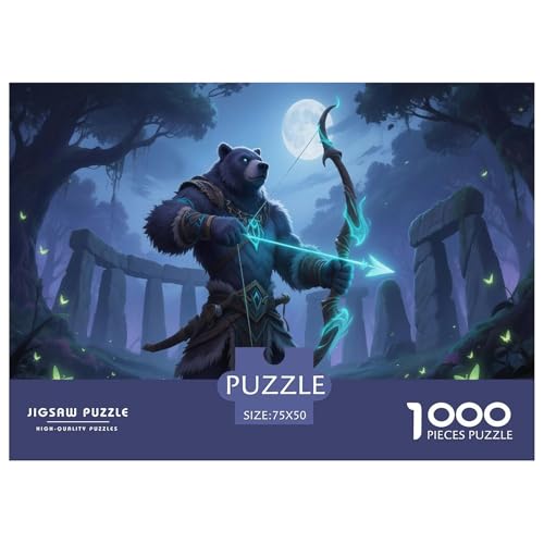 Fantasie-Spiel-inspiriertes Plakat. Jäger. 1000-Teil-Puzzle Für Erwachsene. Puzzles 1000 Teilen. Erzieherische Spiele. Home-Dekoration. 1000pcs Puzzle 1000pcs (75x50cm) von junsuoxiao