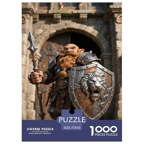 Fantasie-Spiel-inspiriertes Plakat. Krieger. 1000-Teil-Puzzle Für Erwachsene. Puzzles 1000 Teilen. Erzieherische Spiele. Home-Dekoration. 1000pcs Puzzle 1000pcs (75x50cm) von junsuoxiao