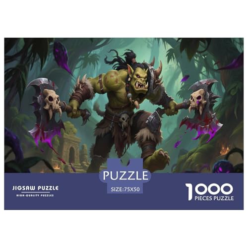 Fantasie-Spiel-inspiriertes Plakat. Krieger. 1000-Teil-Puzzle Für Erwachsene. Puzzles 1000 Teilen. Erzieherische Spiele. Home-Dekoration. 1000pcs Puzzle 1000pcs (75x50cm) von junsuoxiao