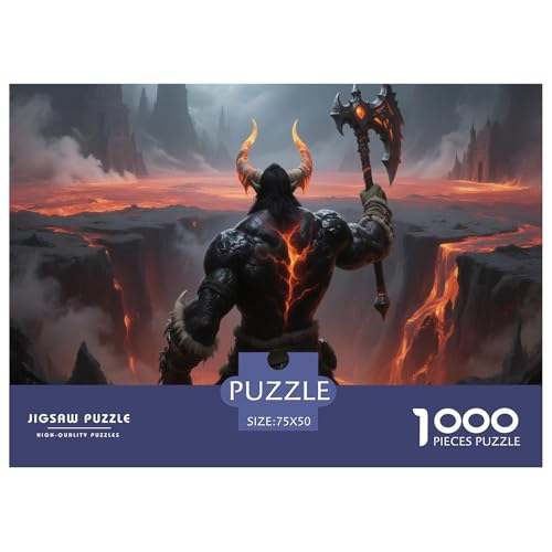 Fantasie-Spiel-inspiriertes Plakat. Krieger. 1000-Teil-Puzzle Für Erwachsene. Puzzles 1000 Teilen. Erzieherische Spiele. Home-Dekoration. 1000pcs Puzzle 1000pcs (75x50cm) von junsuoxiao