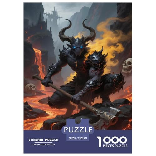Fantasie-Spiel-inspiriertes Plakat. Krieger. 1000-Teil-Puzzle Für Erwachsene. Puzzles 1000 Teilen. Erzieherische Spiele. Home-Dekoration. 1000pcs Puzzle 1000pcs (75x50cm) von junsuoxiao