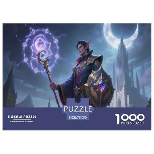 Fantasie-Spiel-inspiriertes Plakat. Magier. 1000-Teil-Puzzle Für Erwachsene. Puzzles 1000 Teilen. Erzieherische Spiele. Home-Dekoration. 1000pcs Puzzle 1000pcs (75x50cm) von junsuoxiao