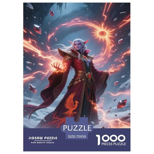 Fantasie-Spiel-inspiriertes Plakat. Magier. 1000-Teil-Puzzle Für Erwachsene. Puzzles 1000 Teilen. Erzieherische Spiele. Home-Dekoration. 1000pcs Puzzle 1000pcs (75x50cm) von junsuoxiao