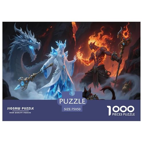 Fantasie-Spiel-inspiriertes Plakat. Magier. 1000-Teil-Puzzle Für Erwachsene. Puzzles 1000 Teilen. Erzieherische Spiele. Home-Dekoration. 1000pcs Puzzle 1000pcs (75x50cm) von junsuoxiao