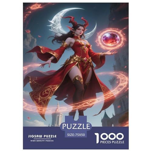 Fantasie-Spiel-inspiriertes Plakat. Magier. 1000-Teil-Puzzle Für Erwachsene. Puzzles 1000 Teilen. Erzieherische Spiele. Home-Dekoration. 1000pcs Puzzle 1000pcs (75x50cm) von junsuoxiao