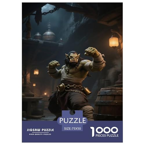 Fantasie-Spiel-inspiriertes Plakat. Mönch. 1000-Teil-Puzzle Für Erwachsene. Puzzles 1000 Teilen. Erzieherische Spiele. Home-Dekoration. 1000pcs Puzzle 1000pcs (75x50cm) von junsuoxiao