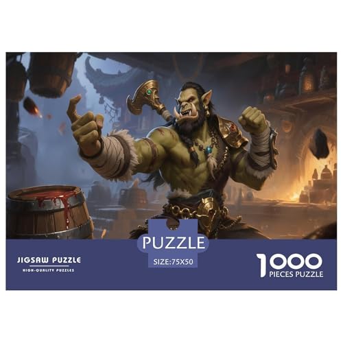 Fantasie-Spiel-inspiriertes Plakat. Mönch. 1000-Teil-Puzzle Für Erwachsene. Puzzles 1000 Teilen. Erzieherische Spiele. Home-Dekoration. 1000pcs Puzzle 1000pcs (75x50cm) von junsuoxiao