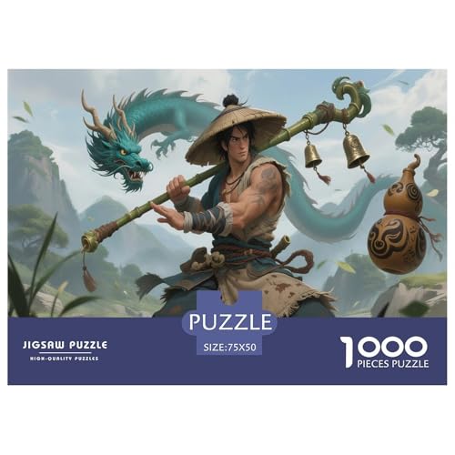 Fantasie-Spiel-inspiriertes Plakat. Mönch. 1000-Teil-Puzzle Für Erwachsene. Puzzles 1000 Teilen. Erzieherische Spiele. Home-Dekoration. 1000pcs Puzzle 1000pcs (75x50cm) von junsuoxiao