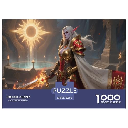 Fantasie-Spiel-inspiriertes Plakat. Paladin. 1000-Teil-Puzzle Für Erwachsene. Puzzles 1000 Teilen. Erzieherische Spiele. Home-Dekoration. 1000pcs Puzzle 1000pcs (75x50cm) von junsuoxiao