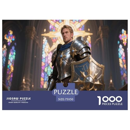 Fantasie-Spiel-inspiriertes Plakat. Paladin. 1000-Teil-Puzzle Für Erwachsene. Puzzles 1000 Teilen. Erzieherische Spiele. Home-Dekoration. 1000pcs Puzzle 1000pcs (75x50cm) von junsuoxiao