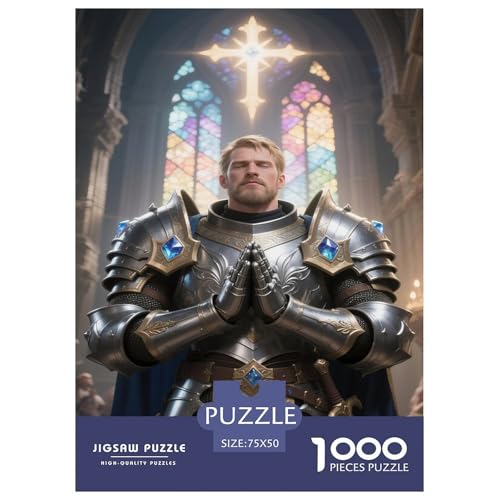 Fantasie-Spiel-inspiriertes Plakat. Paladin. 1000-Teil-Puzzle Für Erwachsene. Puzzles 1000 Teilen. Erzieherische Spiele. Home-Dekoration. 1000pcs Puzzle 1000pcs (75x50cm) von junsuoxiao
