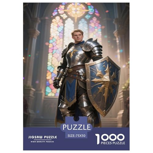 Fantasie-Spiel-inspiriertes Plakat. Paladin. 1000-Teil-Puzzle Für Erwachsene. Puzzles 1000 Teilen. Erzieherische Spiele. Home-Dekoration. 1000pcs Puzzle 1000pcs (75x50cm) von junsuoxiao