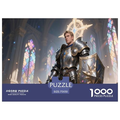 Fantasie-Spiel-inspiriertes Plakat. Paladin. 1000-Teil-Puzzle Für Erwachsene. Puzzles 1000 Teilen. Erzieherische Spiele. Home-Dekoration. 1000pcs Puzzle 1000pcs (75x50cm) von junsuoxiao