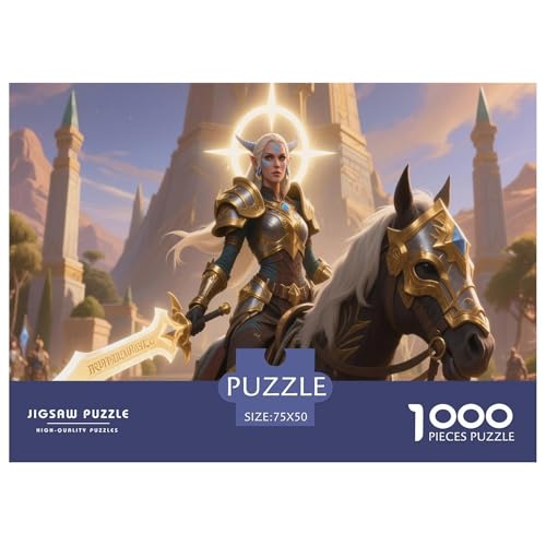 Fantasie-Spiel-inspiriertes Plakat. Paladin. 1000-Teil-Puzzle Für Erwachsene. Puzzles 1000 Teilen. Erzieherische Spiele. Home-Dekoration. 1000pcs Puzzle 1000pcs (75x50cm) von junsuoxiao