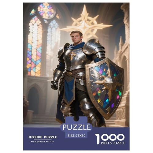 Fantasie-Spiel-inspiriertes Plakat. Paladin. 1000-Teil-Puzzle Für Erwachsene. Puzzles 1000 Teilen. Erzieherische Spiele. Home-Dekoration. 1000pcs Puzzle 1000pcs (75x50cm) von junsuoxiao
