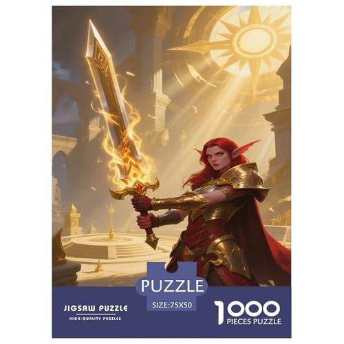 Fantasie-Spiel-inspiriertes Plakat. Paladin. 1000-Teil-Puzzle Für Erwachsene. Puzzles 1000 Teilen. Erzieherische Spiele. Home-Dekoration. 1000pcs Puzzle 1000pcs (75x50cm) von junsuoxiao