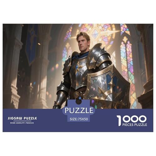 Fantasie-Spiel-inspiriertes Plakat. Paladin. 1000-Teil-Puzzle Für Erwachsene. Puzzles 1000 Teilen. Erzieherische Spiele. Home-Dekoration. 1000pcs Puzzle 1000pcs (75x50cm) von junsuoxiao