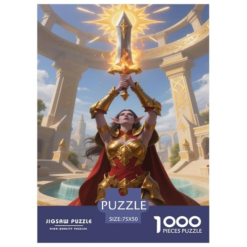 Fantasie-Spiel-inspiriertes Plakat. Paladin. 1000-Teil-Puzzle Für Erwachsene. Puzzles 1000 Teilen. Erzieherische Spiele. Home-Dekoration. 1000pcs Puzzle 1000pcs (75x50cm) von junsuoxiao