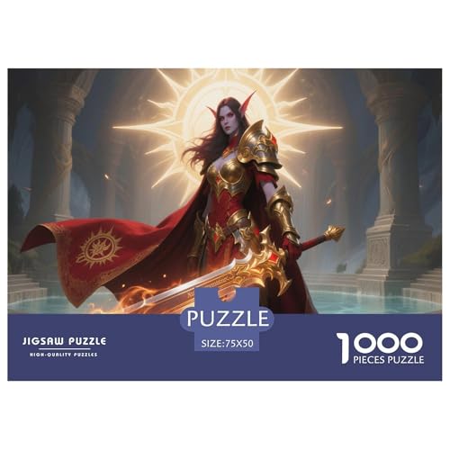 Fantasie-Spiel-inspiriertes Plakat. Paladin. 1000-Teil-Puzzle Für Erwachsene. Puzzles 1000 Teilen. Erzieherische Spiele. Home-Dekoration. 1000pcs Puzzle 1000pcs (75x50cm) von junsuoxiao
