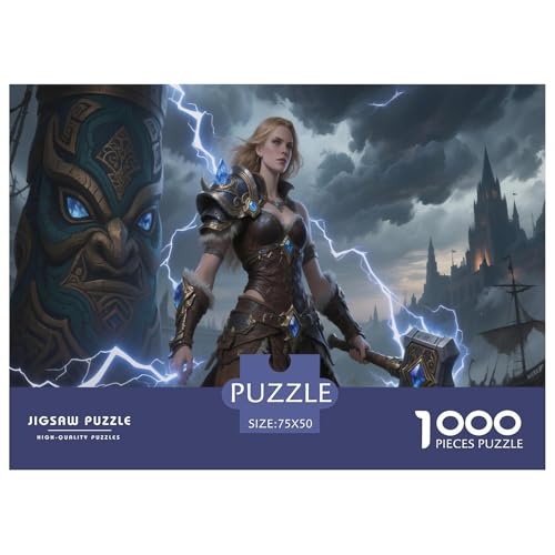 Fantasie-Spiel-inspiriertes Plakat. Schamane. 1000-Teil-Puzzle Für Erwachsene. Puzzles 1000 Teilen. Erzieherische Spiele. Home-Dekoration. 1000pcs Puzzle 1000pcs (75x50cm) von junsuoxiao